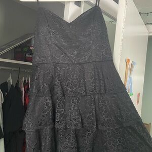 Elegant Black Lace Dress for Juniors